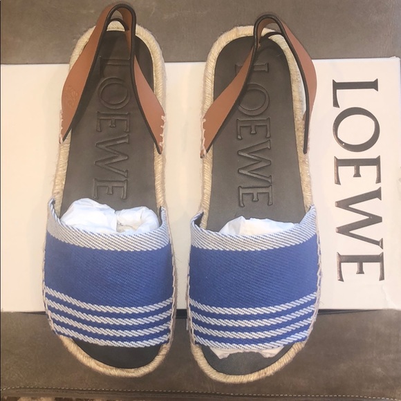 NWT LOEWE Leather and Canvas Espadrilles - Picture 8 of 8